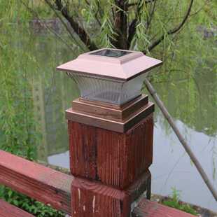 户外太阳能柱头灯柱帽灯花园庭院围栏灯景观灯门前灯