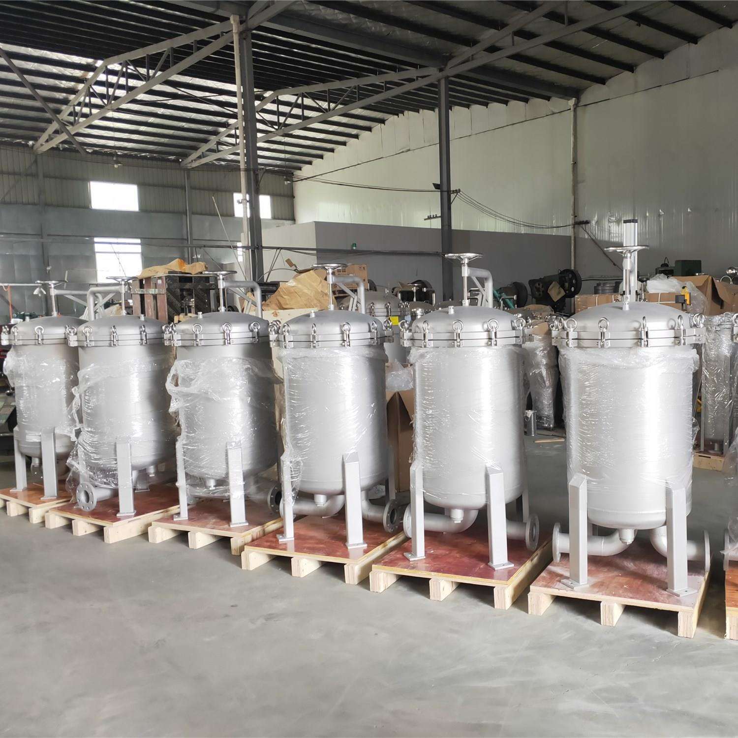 虑达过滤 水处理用 提升摇臂式 不锈钢 三袋袋式过滤器 LDDL-3P2S