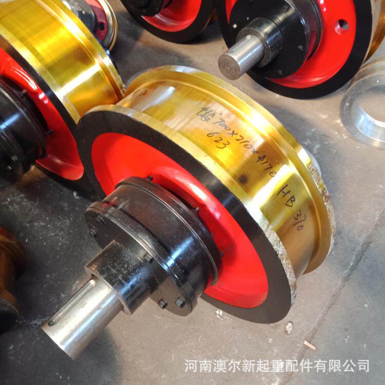 厂家供应 锻造车轮组 无缘行车轮 直径600*150天车车轮组