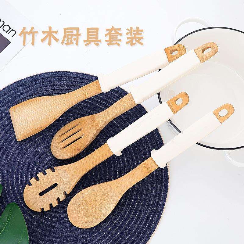 竹制不粘锅厨具木铲长柄木锅铲高温菜铲烹饪套装木铲子 旧版