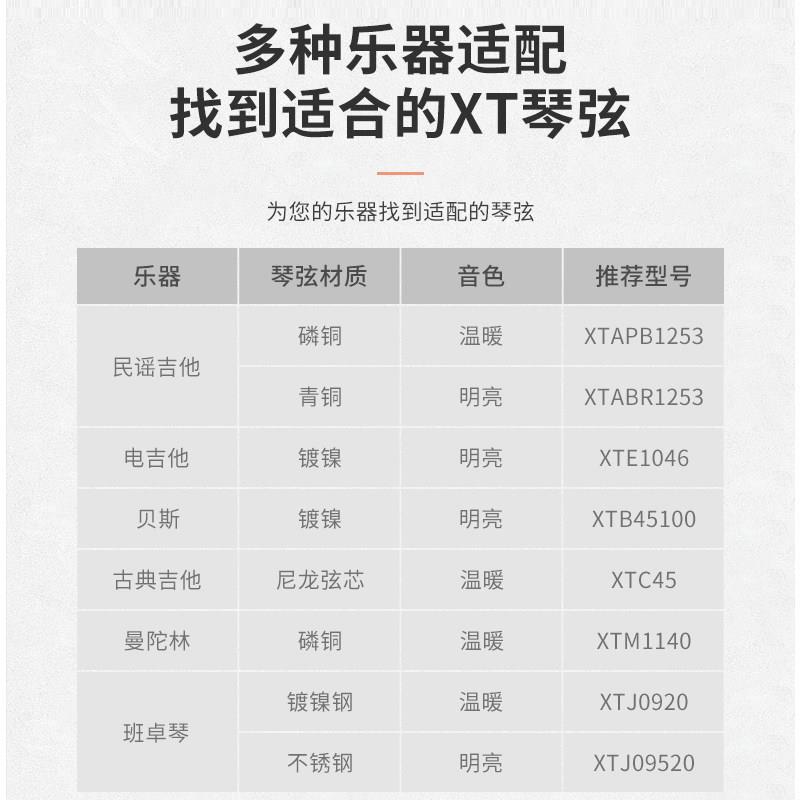 新品XT涂层系列达达里奥电吉他弦镀镍琴弦一套6根 1046 1052 0946