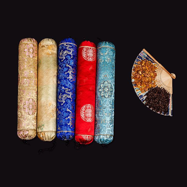方形单人枕头琥珀护颈枕头天然原矿蜜蜡原石碎料枕透气舒适睡眠