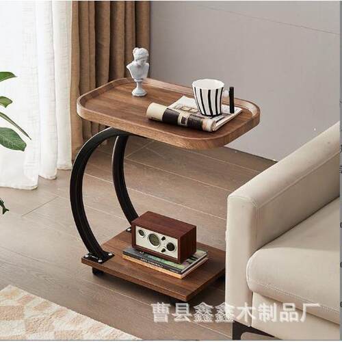 可移动沙发边几现代简约创意小圆桌茶几极简客厅床头c型边几角几