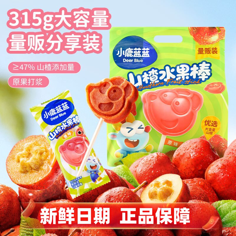 小鹿蓝蓝山楂水果棒315g30支