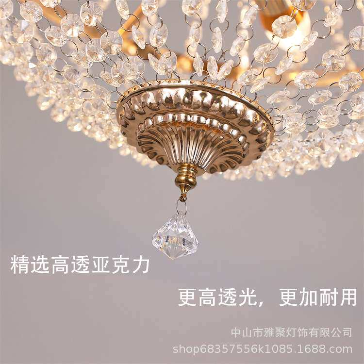 工厂直供婚庆摩天轮水晶轻奢装饰吊灯铁艺吊顶婚庆灯具欧式吊灯