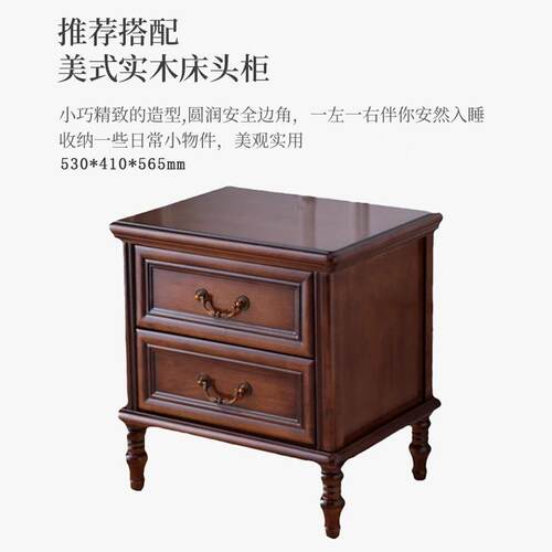 1.5米美式乡村经典气压高箱储物软靠主卧家具双人公主全实木大床