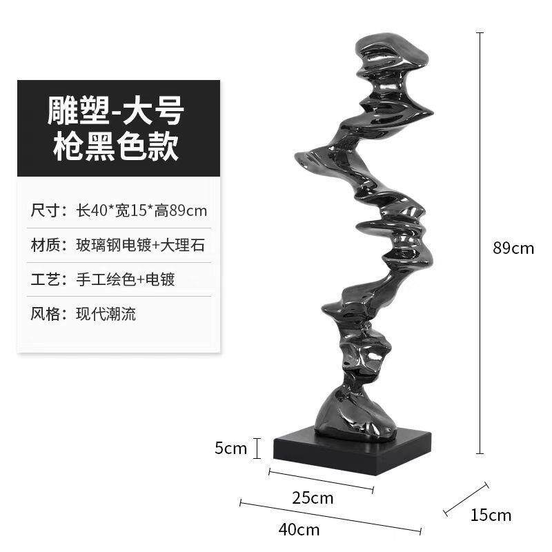 现代酒店软装样板房透明石头雕塑摆件室内大堂空间艺术品厂家订购