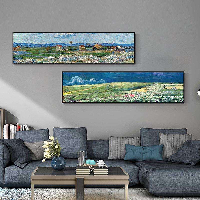梵高装饰画 杏花 现代简约卧室壁画床头挂画客厅墙面抽象艺术油画