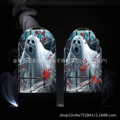 跨境新品Ghost Hologram Mirror 幽灵全息镜新奇白鬼鬼镜万圣节