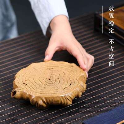 宜兴纯全手工干泡台可储水小茶盘家用精品茶具配件桩桩如意壶承