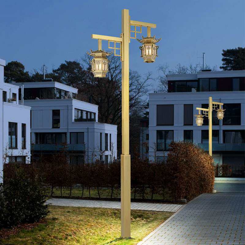 中式全铜庭院灯古典造型园林景观灯别墅小区公园道路照明亮化路灯