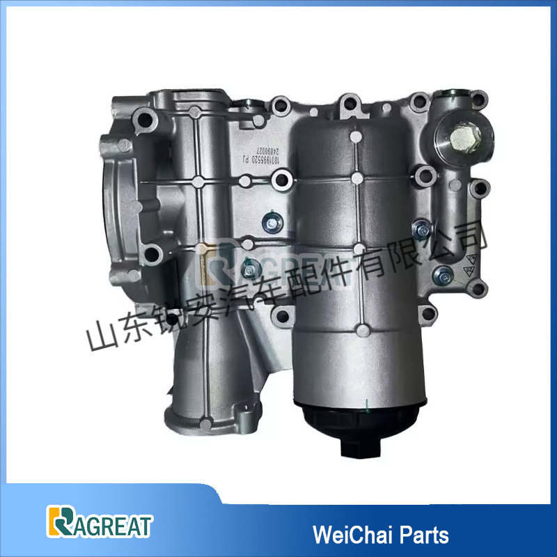 1001995520机油滤清器及冷却器总成重卡客车滑油滤清器冷却器总成