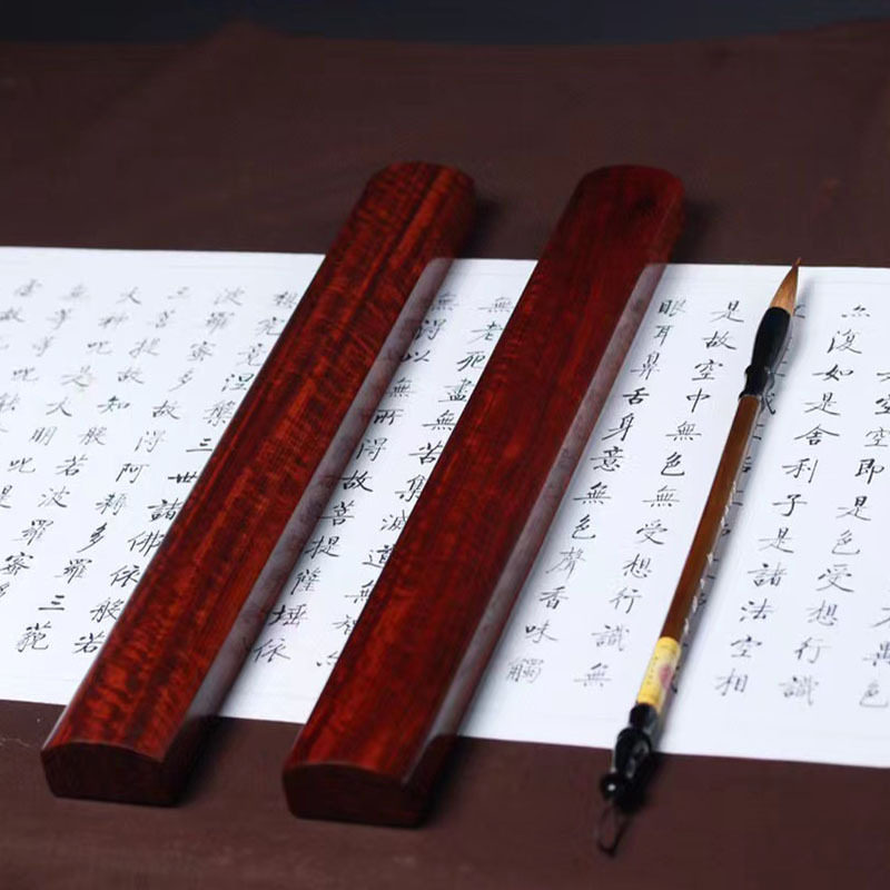 小叶紫檀老料水波纹书法镇尺
