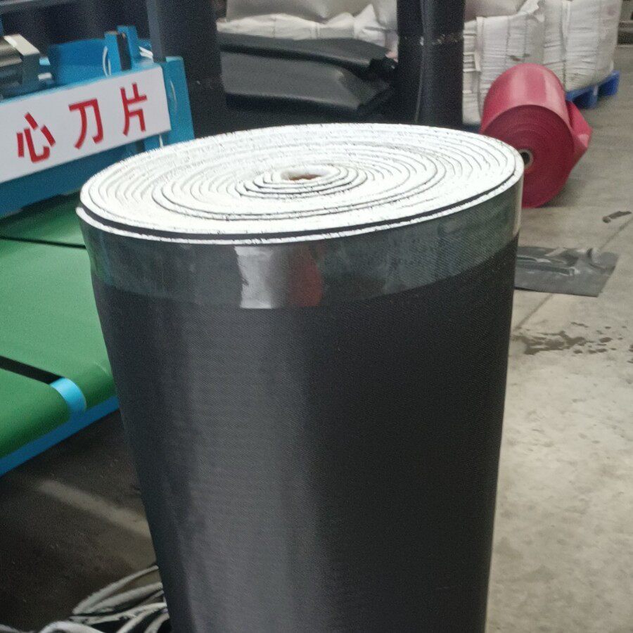 厂家现货脚垫白色丝圈卷材PVC白坯黑色压延底网底卷料倒带打印