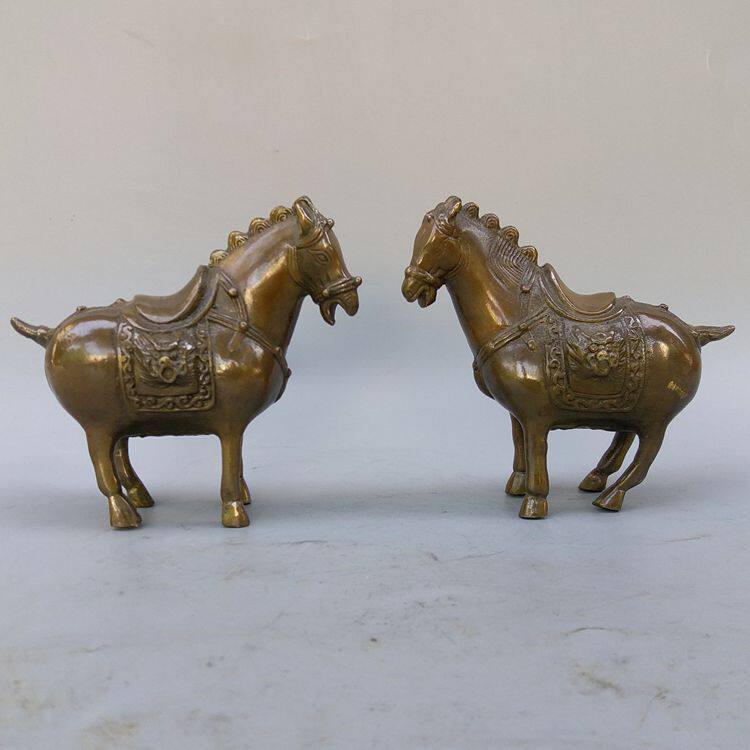 批发供应纯铜唐马小号唐马唐三彩马生肖马金属工艺品摆件