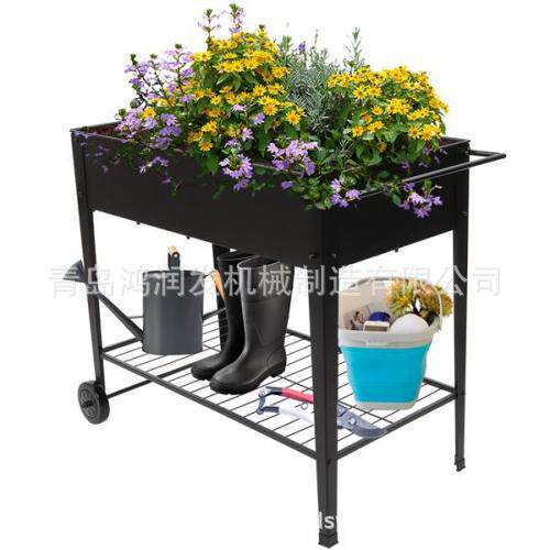 户外园艺花床车带把手可移动园林育苗箱花盆容器花圃车