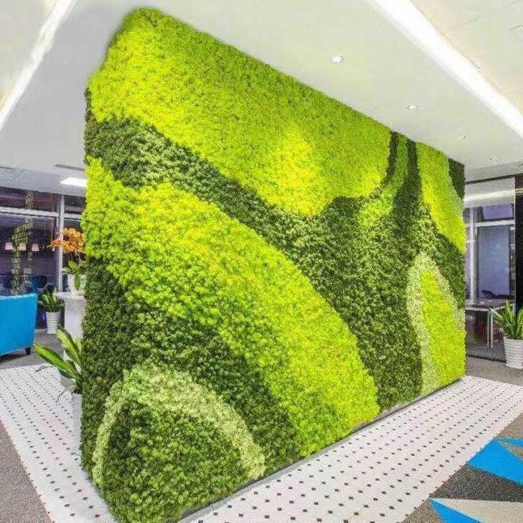 仿真苔藓植物墙装饰永生白发假青藓造景绿植大灰藓背景草皮形象墙