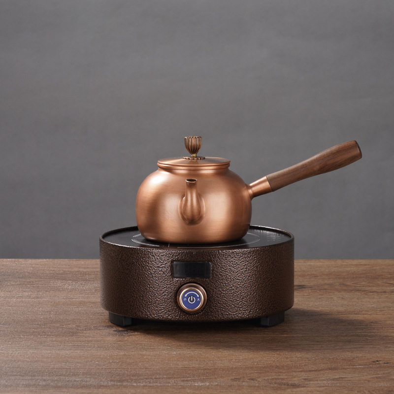 侧把铜壶600ml纯紫铜茶壶