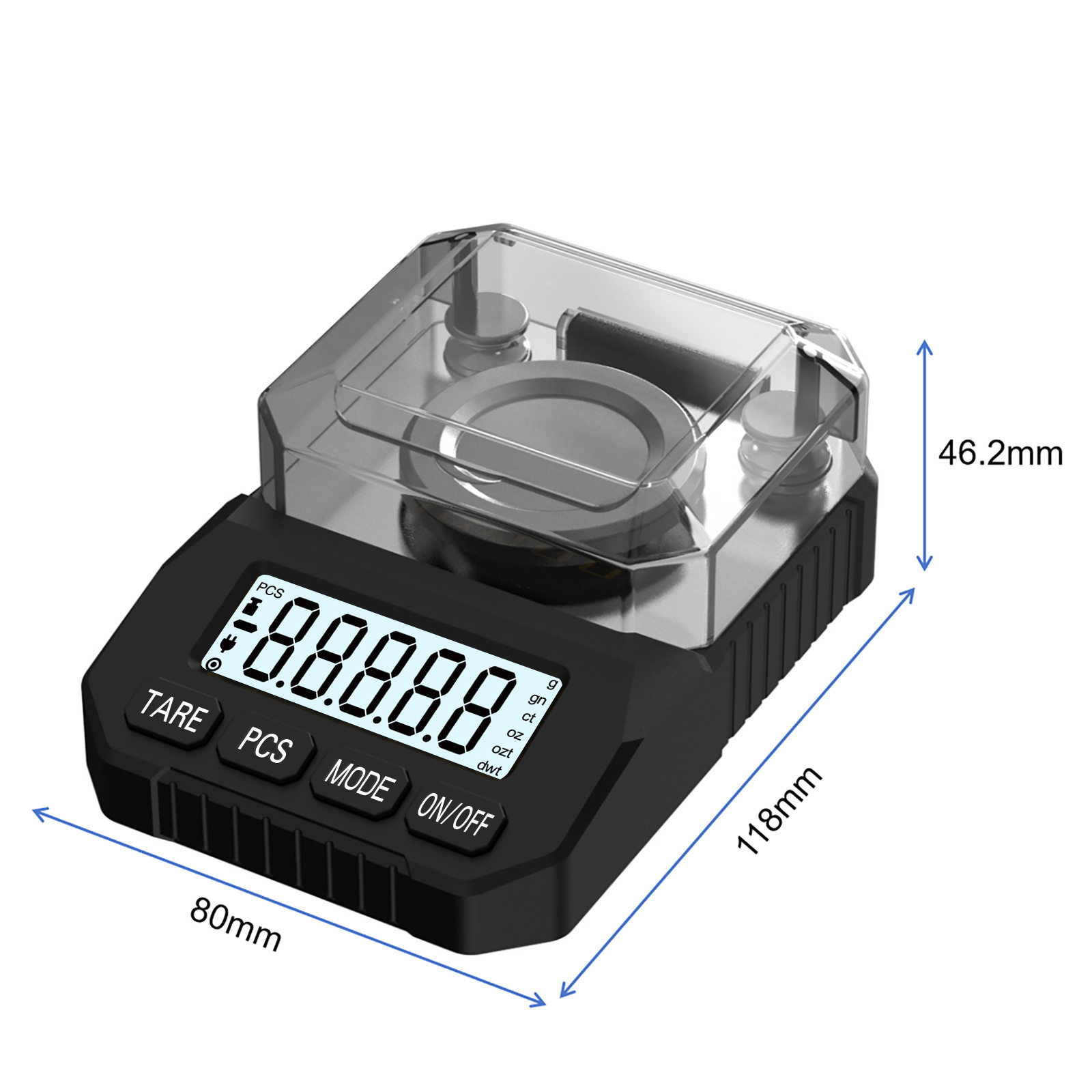 精准珠宝秤小型口袋迷你称毫克秤精度50g/0.001称克电子秤称重器