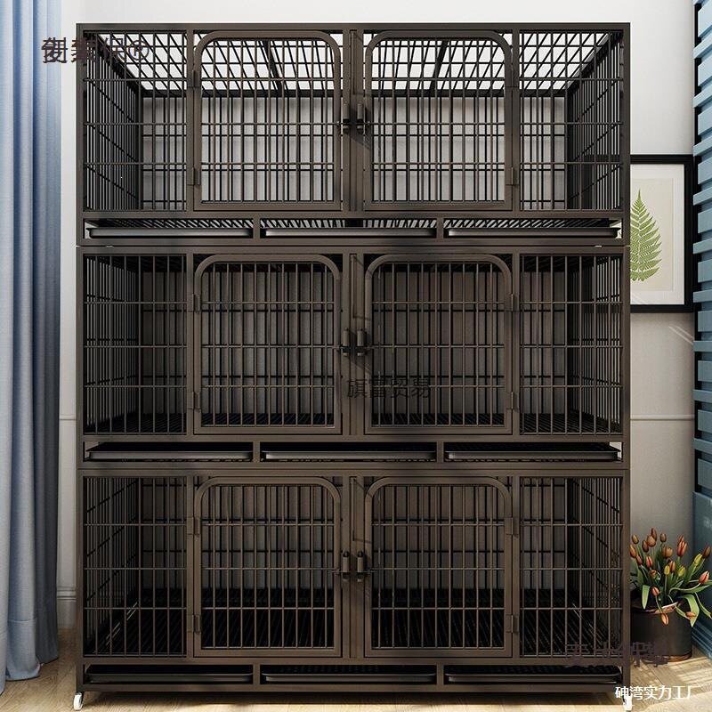 方管不锈钢狗笼子大型犬中型犬可折叠狗狗宠物店繁殖寄养