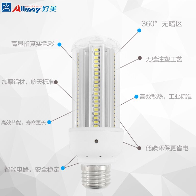 时控双亮光控LED庭院灯 纯光控LED玉米灯 可加时控功能光控玉米灯