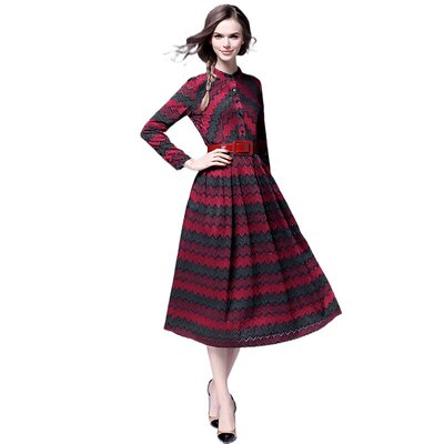 正品时装韩版时尚收腰显瘦连衣裙