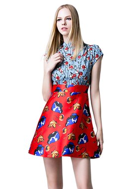 奈昕让您穿着漂亮个性化私人订制 20685欧美风女装新品dress碎花