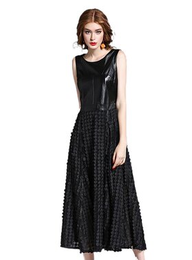 奈昕让您穿着漂亮个性化私人订制 37202 高腰背心裙皮革时尚立体