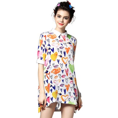 70451 prom dress 奈昕个性化私人定制时髦潮流气质个性涂鸦印花