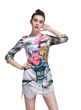 奈昕让您穿着好看个性化私人订制 21927复古风新款正品女装dress