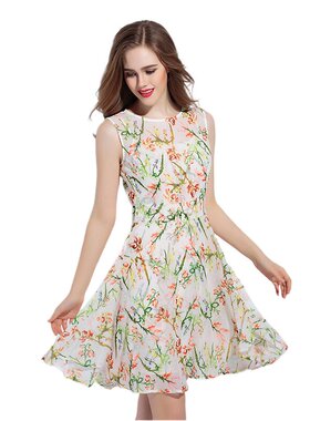 奈昕让您穿着漂亮个性化私人订制 116309 优雅装dress中腰印花背