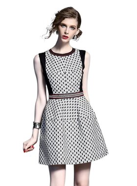 奈昕个性化私人定制 25585 new dress时装高档货小清新波点图案无