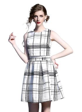 奈昕个性化私人定制 25589 new dress 韩版正品潮流女装格子印花