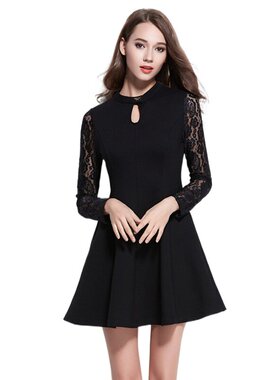 奈昕让您穿着好看个性化私人订制 60162 new dress气质女装蕾丝拼