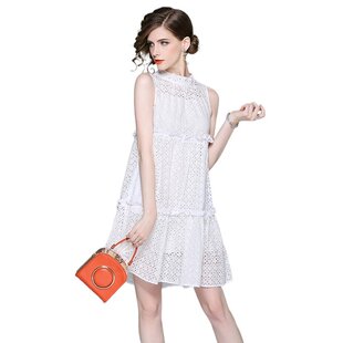 奈昕让您穿着漂亮个性化私人订制 38577 少女日系镂空纯色大码荷