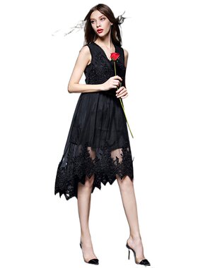 奈昕让您穿着漂亮个性化私人订制 23831 new dress欧美无袖V领网