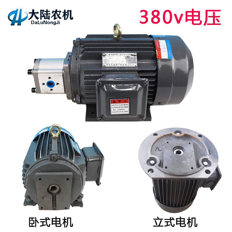 380v电机油泵总成 液压泵站立式卧式三相电齿轮泵专用直插式电机图片