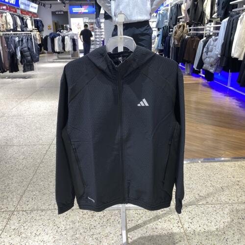 Adidas阿迪达斯男款舒适连帽拉链休闲时尚百搭夹克运动外套KS9289
