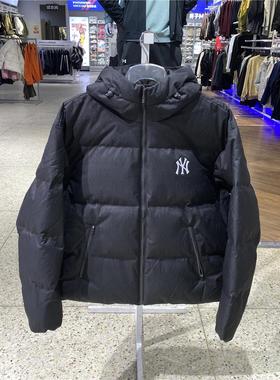 MLB男女情侣满印老花短款鸭绒保暖羽绒服外套25冬季新款3ADJM0856