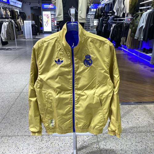 阿迪达斯新年款男双面穿百搭时尚速干运动休闲夹克外套 JZ2236