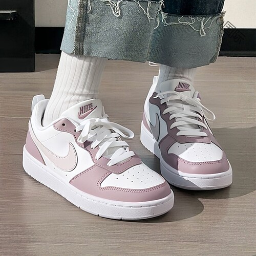 NIKE耐克女紫色防滑运动COURT休闲轻便简版复古流透气板鞋DV5456