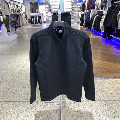 安德玛新款男款高尔夫速干加绒保暖半拉链别好看的长袖t恤6003722