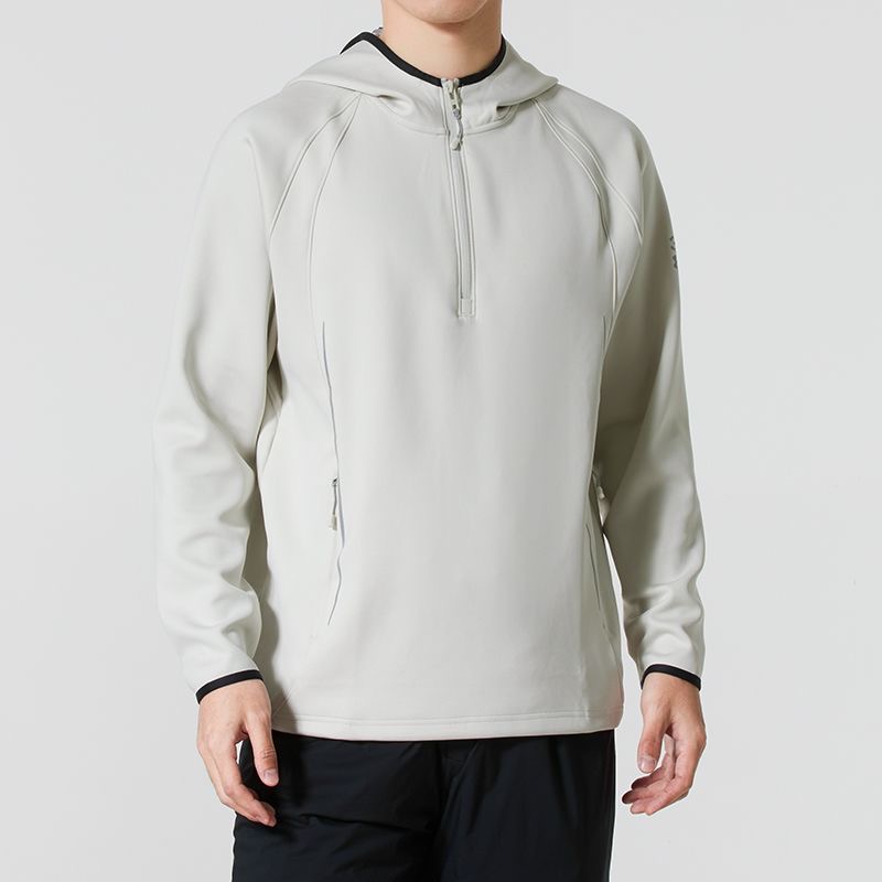 Under Armour安德玛男装秋冬加厚米白色连帽上衣高端卫衣6007755