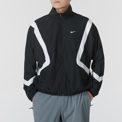 NIKE耐克男透气运动篮球开衫透气训练健身立领梭织夹克外套FZ0249