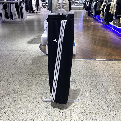 阿迪达斯女棉质舒适户外宽松防风旅游健步休闲百搭阔腿裤KE5802