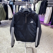 Adidas阿迪达斯男子PUFF DOWN JKT冬季保暖连帽休闲羽绒服JG3845