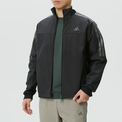 阿迪达斯男士舒适加绒保暖秋冬款运动休闲夹克梭织外套 KE4057