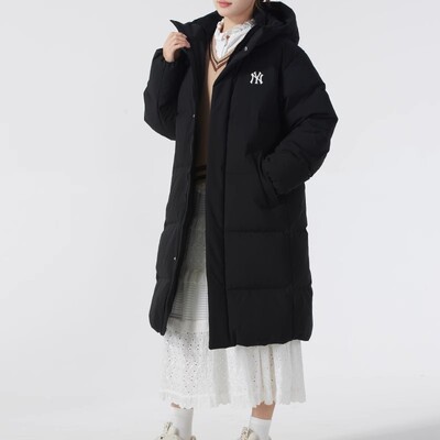 MLB男女款舒适保暖宽松时尚百搭运动休闲长款羽绒服 3ADJB1846