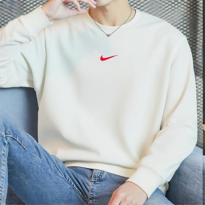 Nike耐克男加绒卫衣保暖上衣圆领套头衫针织舒适外套运动装IB5567