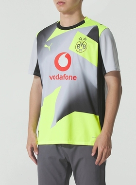 彪马男款多特蒙德25/26赛季球迷版客场短袖队服速干球衣 780104